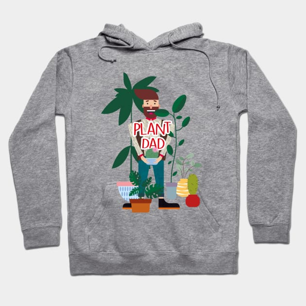 plant dad Hoodie by Naive Rider